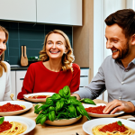 유기농 파스타 브랜드 비교 - Family Dinner with Organic Pasta**

A family gathered around a dining table in a cozy, modern Russia...