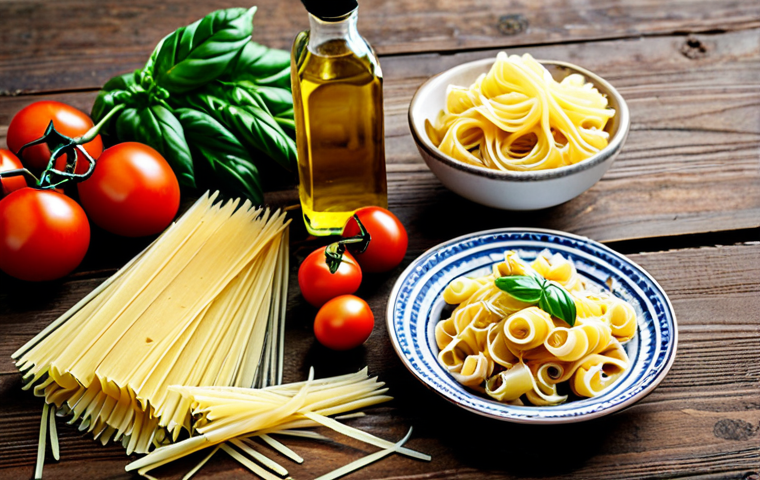 유기농 파스타 브랜드 비교 - Shopping for Organic Pasta in a Supermarket**

A young woman in a stylish winter coat is carefully e...