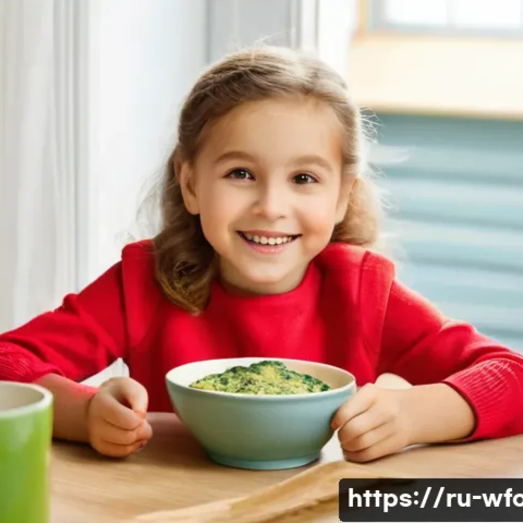 아이들을 위한 양식 요리 - A joyful 5-year-old Russian girl with light brown hair, wearing a comfortable, colorful long-sleeve ...